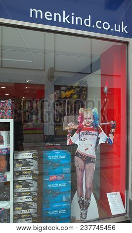 Bracknell, England - April 25, 2018: Window Display Of The Menkind Store In Bracknell, England. Menk