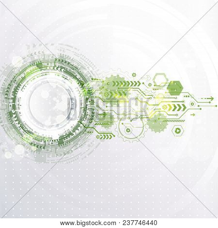 Abstract Technological Background With Various Technological Elements. Structure Pattern Technology 