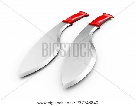 3d Rendering Of Machete, Isolated On White Background.