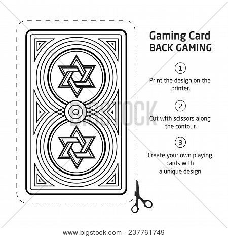 Game Card Back Abstract Pattern Background Underside