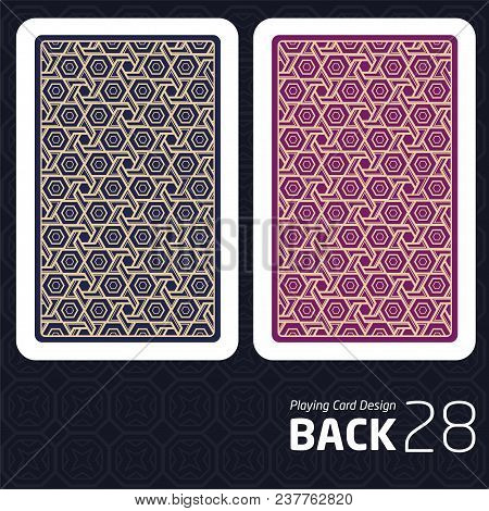 Game Card Back Abstract Pattern Background Underside