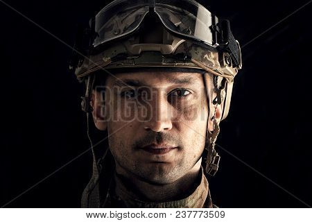 Macro View Of Military Man