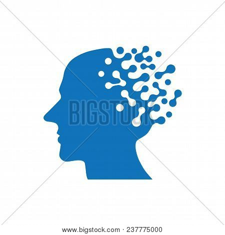 Artificial Intelligence Icon. Human Ai Vector Illustration Graphic Design