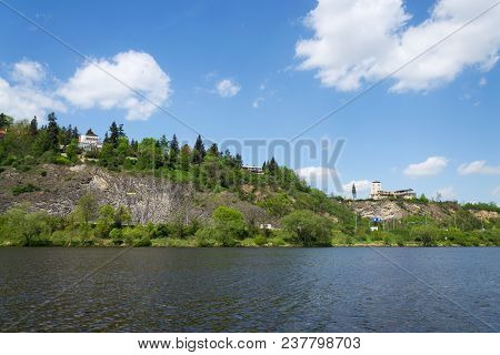 Barrandov Terraces Funkcionalism Buildings In Prague, Czech Republic