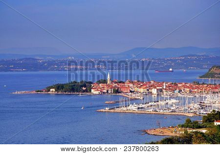 Izola Isola An Old Fishing Town In Slovenia On The Adriatic Coast Of The Istrian Peninsula.