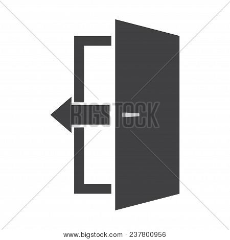 Logout Icon In Flat Style. Logout And Output. Vector Illustration