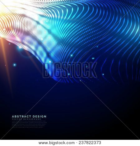 Futuristic Technology Background Made With Glowing Particles With Light Effect
