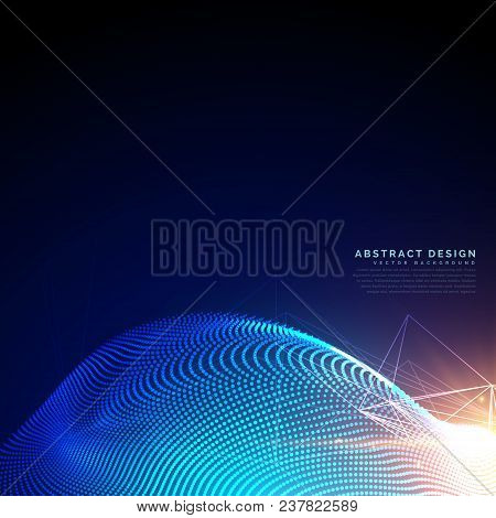 Particles Background In Digital Syber Or Technology Style