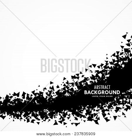 Abstract Messy Particles Background In Triangle Shapes