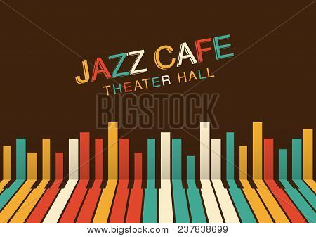 Artistic Jazz Night Background In Color. Poster For The Jazz Festival