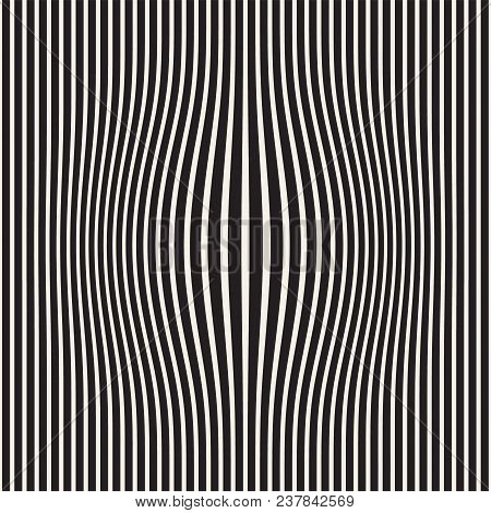 Halftone Bloat Effect Optical Illusion. Abstract Geometric Background Design. Vector Seamless Retro 