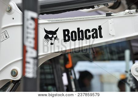 Vilnius, Lithuania - April 25: Bobcat Heavy Duty Equipment Vehicle And Logo On April 25, 2018 In Vil