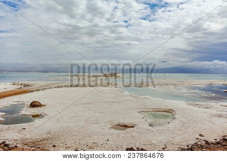 Lowest Salty Lake In World Below Sea Level Dead Sea, Full Of Minerals Near Luxury Vacation Resort Ei