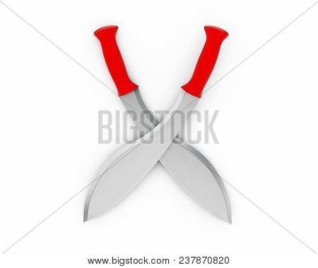 3d Rendering Of Machete, Isolated On White Background.