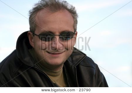 Casual Man Against The Sky