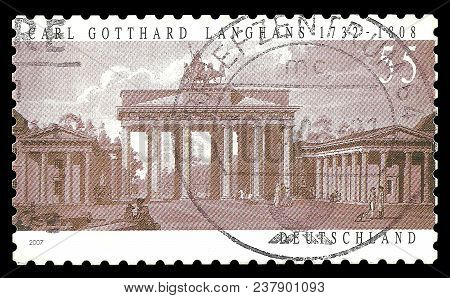 Germany - Circa 2007: Stamp Printed By Germany, Color Edition On Anniversaries, Shows Carl Gotthard 