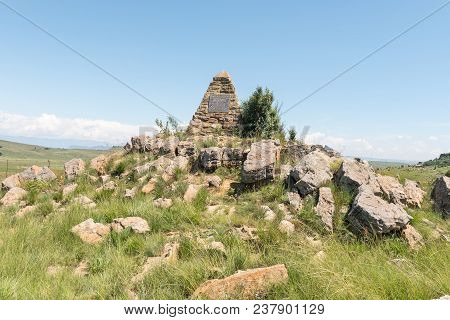 Retief Pass, South Africa - March 14, 2018: Monument For The Memorial Ox-wagon Trek In 1938 During T