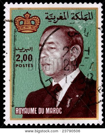 En 2-dirham stempel trykt i Marokko