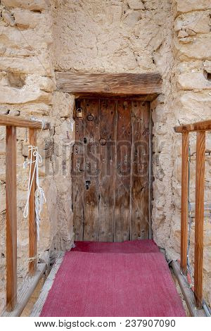 Bridge And Wooden Door Leading To The Fort Of Monastery Of Saint Paul The Anchorite Located In The E