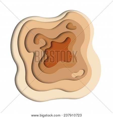 Modern Minimalistic Abstract Design. Paper Art Style Background. Vector Illustration.