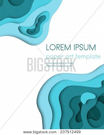 Modern Abstract Design. Paper Cut Style Poster. Vector Illustration.