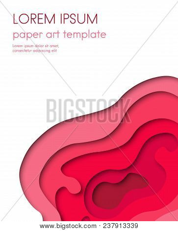 Modern Abstract Design. Paper Cut Style Poster. Vector Illustration.