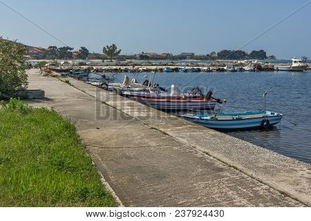 Thassos, Greece - April 5, 2016: Port Of Skala Rachoniou, Thassos Island, East Macedonia And Thrace,