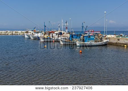 Thassos, Greece - April 5, 2016: Port Of Skala Rachoniou, Thassos Island, East Macedonia And Thrace,