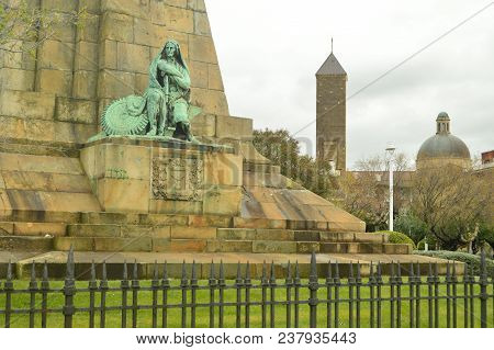 Magnificent Photo Of A Monument In Getxo Taken With The Beginning Of The Rain. Architecture History 
