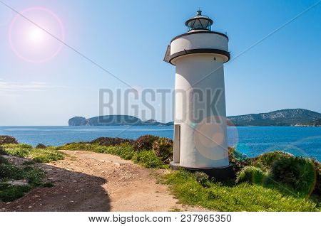 Lighthouse On Sardinian Coast Near Maristella
