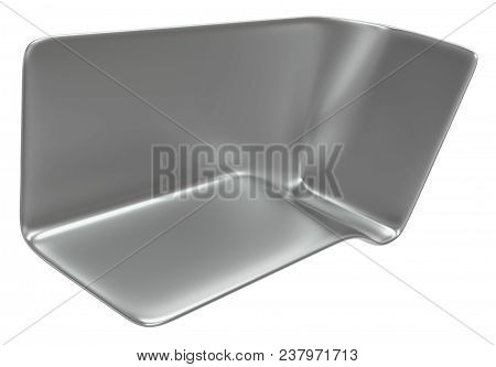 Kick-out Flashing Diverter Isolated On White. 3d Rendering