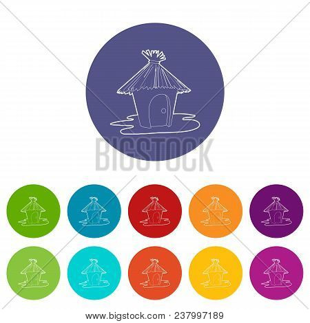Hut Icon. Outline Illustration Of Hut Vector Icon For Web