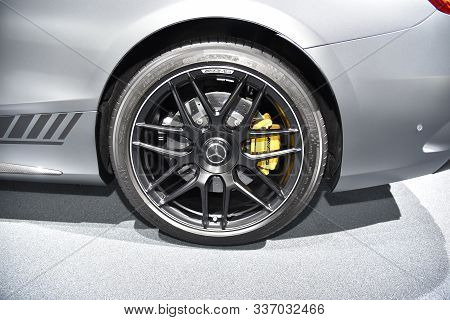 Frankfurt, Germany, September 13-2017: Mercedes-amg S 63 Coupe At Iaa 2017