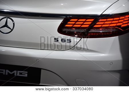 Frankfurt, Germany, September 13-2017: Mercedes-amg S 65 Cabrio At Iaa 2017