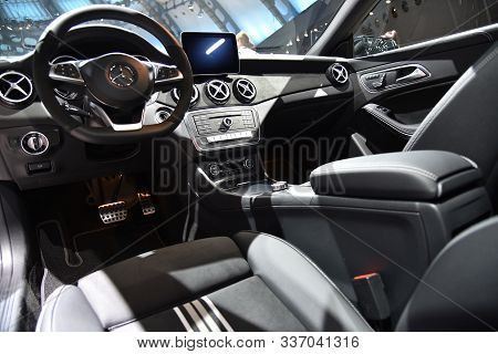 Frankfurt, Germany, September 13-2017: Mercedes-benz Cla 220 E At Iaa 2017
