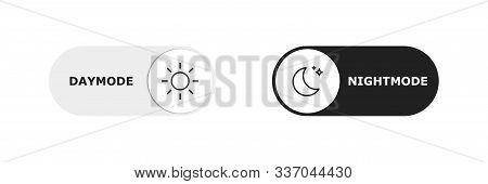 Vector Day Night Switch. Mobile App Interface Design Concept. Dark Mode Switch Icon. Day And Night M