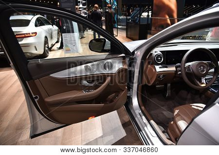Frankfurt, Germany, September 13-2017: Mercedes-benz E 220 D 4Matic All-terrain At Iaa 2017