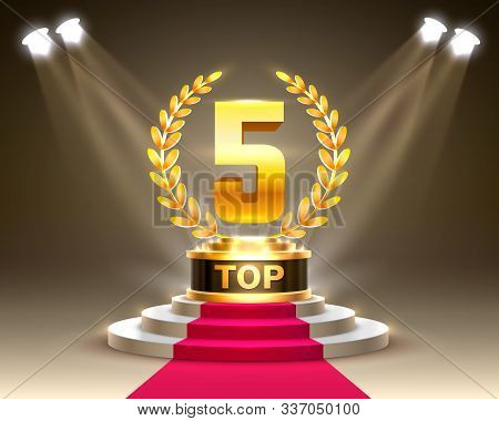 Top 5 Best Podium Award Sign, Golden Object.