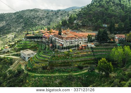 Machairas Monastery Dedicated To Virgin Mary Located About 40 Km From Capital Of Cyprus, Nicosia. Ae