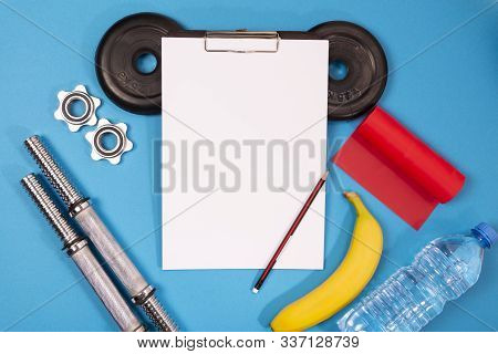 Sports Equipment For Sports And Fitness: Barbell, Dumbbells, Elastic For Fitness, Jump Rope, Water I