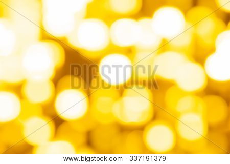 Abstract Blur Sequin Dress Colorful Bokeh Goldren Light. Design Backdrop. Disco Color