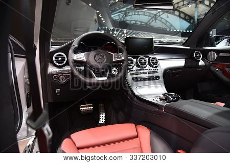 Frankfurt, Germany, September 13-2017: Mercedes-benz Glc 250 At Iaa 2017