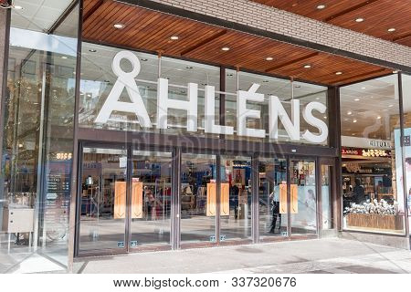 Stockholm, Sweden - September 24, 2019: Entrance To Ahlens City. Ahlens City Is A Department Store O