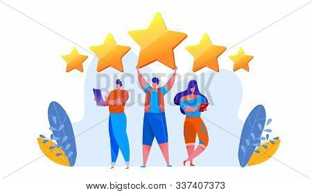 Vector Customer Feedback Prople Rating With Stars
