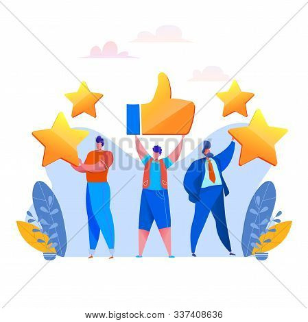 Vector Customer Feedback Prople Rating With Stars