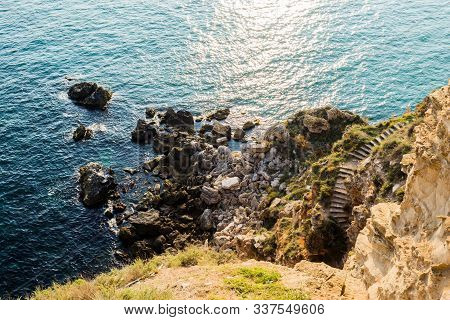 Cape Caliacra Is A Nature Monument In Bulgarian Dobrogea (quadrilateral), Comprising A Medieval Fort