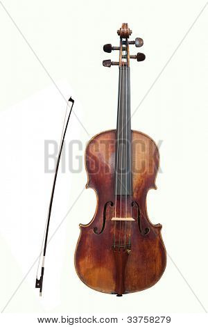 violoncello isolato sotto lo sfondo bianco