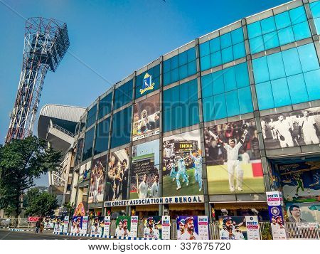Kolkata, West Bengal / India - November 11 2019: Eden Gardens Cricket Stadium, Maintained By Cricket