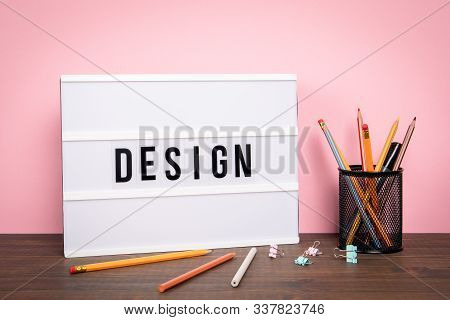 Design. Branding, Marketing, Creativity And Skills Concept
