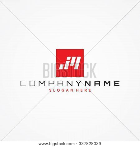 Vector Letter Jm Monogram Logo Design Minimalist. Jm Letter Logo For Your Business Symbol. Vector Il